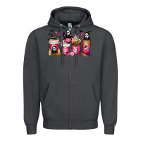 Smoke Scream Coffee Cups Zipper Hoodie - MaliasSmallBusiness