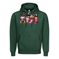 Sports Green Scream Coffee Cups Zipper Hoodie - MaliasSmallBusiness