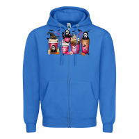 True Royal Scream Coffee Cups Zipper Hoodie - MaliasSmallBusiness