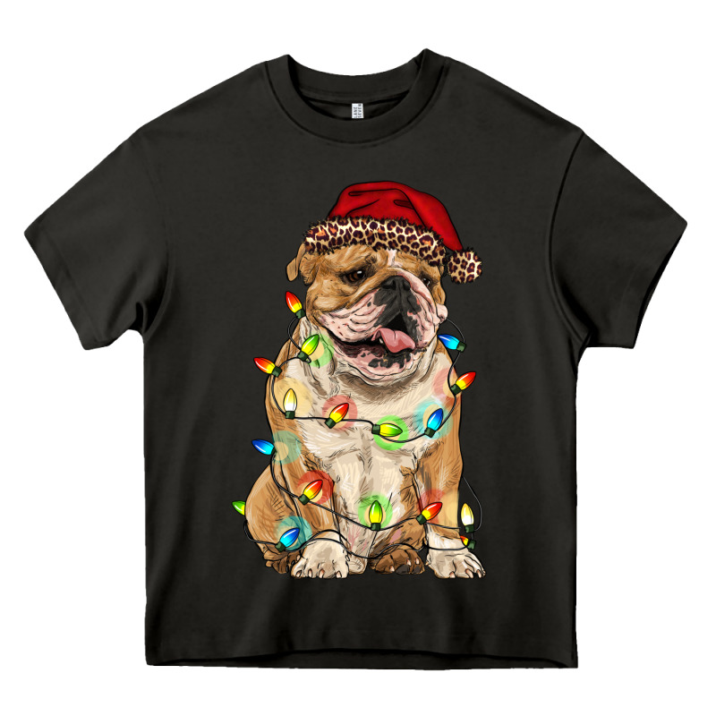 Christmas Bulldog Heavy Core Tee by RanaPortraitStore | Teevron