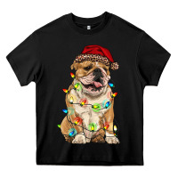 Black christmas bulldog Heavy Core Tee - RanaPortraitStore