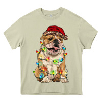 Mossy christmas bulldog Heavy Core Tee - RanaPortraitStore