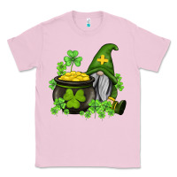 Bubblegum Pink st patricks gnome and pot of gold Classic Tee - AdoDesignShop