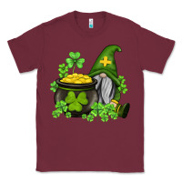 Burgundy st patricks gnome and pot of gold Classic Tee - AdoDesignShop