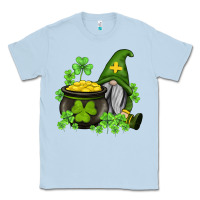 Dusty Blue st patricks gnome and pot of gold Classic Tee - AdoDesignShop