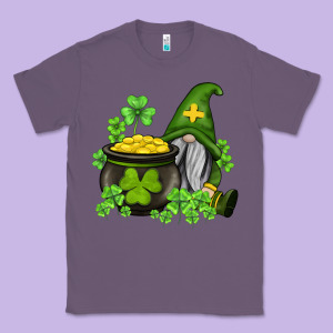 St Patricks Gnome And Pot Of Gold Classic Tee Designed By Adodesignshop