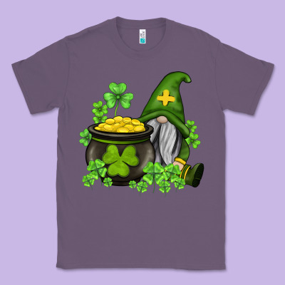 St Patricks Gnome And Pot Of Gold Classic Tee Designed By Adodesignshop