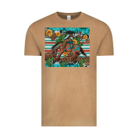 Vintage Camel bucking bronco cowboy rodeo cactus and sunflowers Vintage Tee - Artiststas