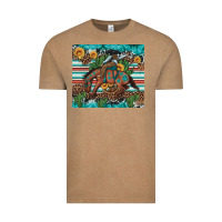 Vintage Coffee bucking bronco cowboy rodeo cactus and sunflowers Vintage Tee - Artiststas