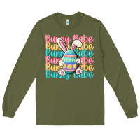 Army Green bunny babe Long Sleeve Tee - MaliasSmallBusiness