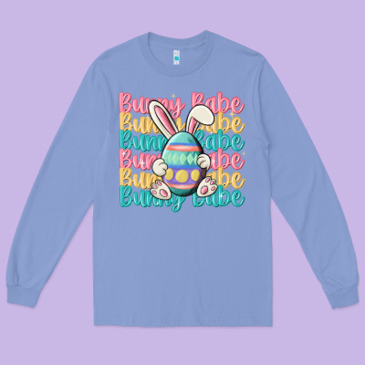Bunny Babe Long Sleeve Tee Designed By Maliassmallbusiness