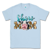 Dusty Blue Western Show Mom Holstein Classic Tee - LillyAllenDesigns