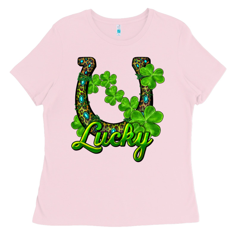 Lucky Shamrock Horseshoe Ladies Tee by RanaPortraitStore | Teevron