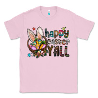 Bubblegum Pink Happy Easter Y'all Classic Tee - CowhideDigitalArt