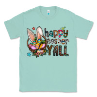 Seafoam Happy Easter Y'all Classic Tee - CowhideDigitalArt