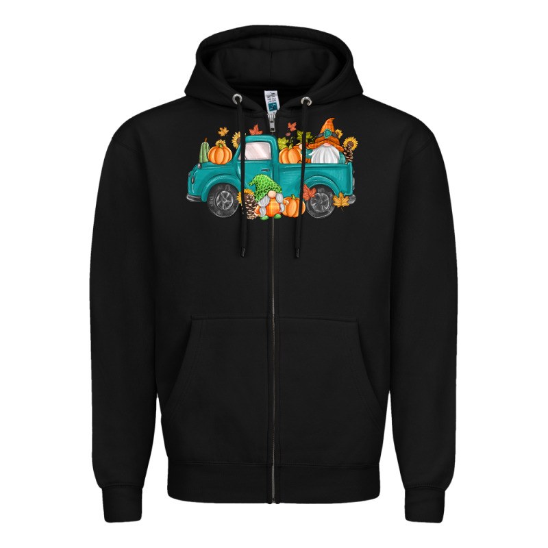 Fall Gnomes Truck Zipper Hoodie by MaliasSmallBusiness | Teevron