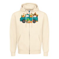 Sandshell fall gnomes truck Zipper Hoodie - MaliasSmallBusiness