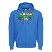 True Royal fall gnomes truck Zipper Hoodie - MaliasSmallBusiness