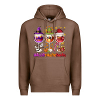 Chestnut Hallothanksmas wine glasses Premium Hoodie - NancyCooperArtShop
