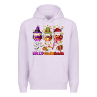 Lilac Hallothanksmas wine glasses Premium Hoodie - NancyCooperArtShop