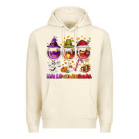 Sandshell Hallothanksmas wine glasses Premium Hoodie - NancyCooperArtShop
