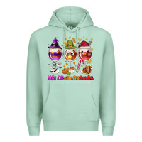 Seafoam Hallothanksmas wine glasses Premium Hoodie - NancyCooperArtShop