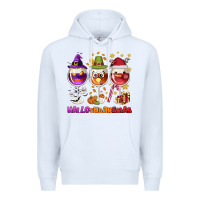 White Hallothanksmas wine glasses Premium Hoodie - NancyCooperArtShop