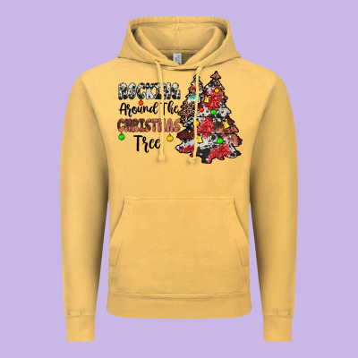 Rocking Around The Christmas Tree Vintage Hoodie Designed By Jahusdesignshop