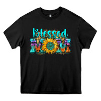 Black blessed mom sunflower Heavy Core Tee - Zillion Design Studio