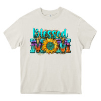 Cream blessed mom sunflower Heavy Core Tee - Zillion Design Studio