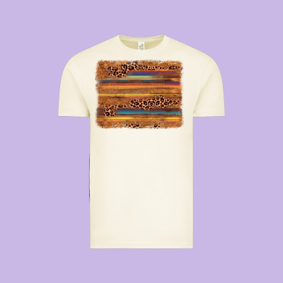 Leopard Serape Background Vintage Tee Designed By Adodesignshop