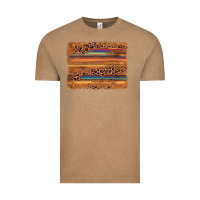 Vintage Coffee leopard serape background Vintage Tee - AdoDesignShop