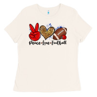 Bone peace love football Ladies Tee - Zillion Design Studio