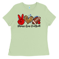 Matcha peace love football Ladies Tee - Zillion Design Studio