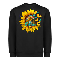 Black western sunflower  cross believe Heavyweight Sweatshirt - BarkalooDesign