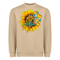 Mushroom western sunflower  cross believe Heavyweight Sweatshirt - BarkalooDesign