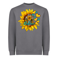 Storm western sunflower  cross believe Heavyweight Sweatshirt - BarkalooDesign