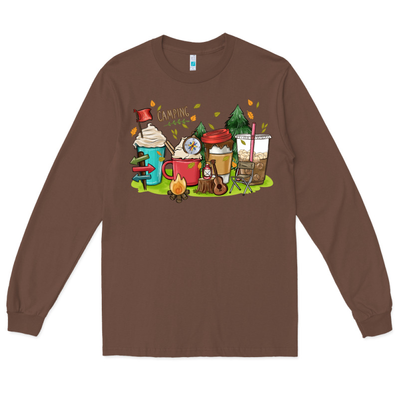 Camp Coffee Drink Long Sleeve Tee by MaliasSmallBusiness | Teevron