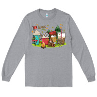 Heather Grey camp coffee drink Long Sleeve Tee - MaliasSmallBusiness
