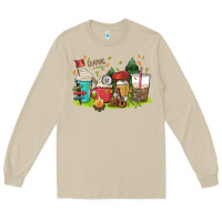 Mushroom camp coffee drink Long Sleeve Tee - MaliasSmallBusiness