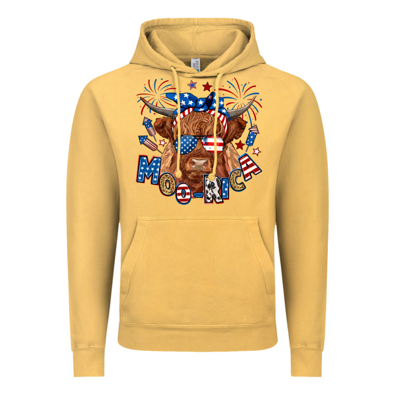 Moo Rica Highland Cow Vintage Hoodie by RanaPortraitStore | Teevron