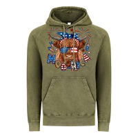 Vintage Olive moo rica highland cow Vintage Hoodie - RanaPortraitStore