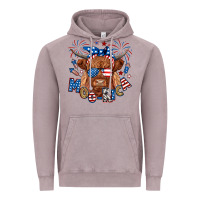 Vintage Zinc moo rica highland cow Vintage Hoodie - RanaPortraitStore