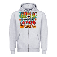 Heather Grey turkey gravy beans and rolls lemme see that casser Zipper Hoodie - MaliasSmallBusiness