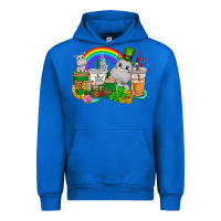 Cobalt St. Patrick's Hippopotamus coffee cups Urban Hoodie - CowGirlArtShop