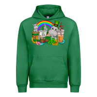 Emerald St. Patrick's Hippopotamus coffee cups Urban Hoodie - CowGirlArtShop
