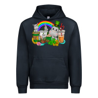 Navy St. Patrick's Hippopotamus coffee cups Urban Hoodie - CowGirlArtShop