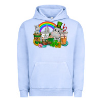 Pigment Grape Ice St. Patrick's Hippopotamus coffee cups Urban Hoodie - CowGirlArtShop