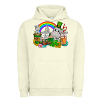 Pigment Pistachio St. Patrick's Hippopotamus coffee cups Urban Hoodie - CowGirlArtShop