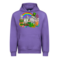 Tulip St. Patrick's Hippopotamus coffee cups Urban Hoodie - CowGirlArtShop